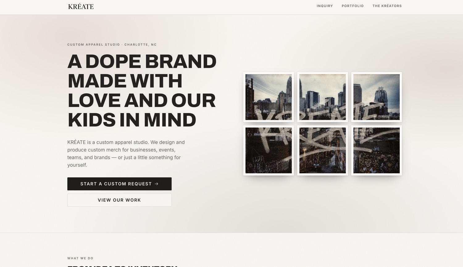 getkreate.com — website built by Vantix