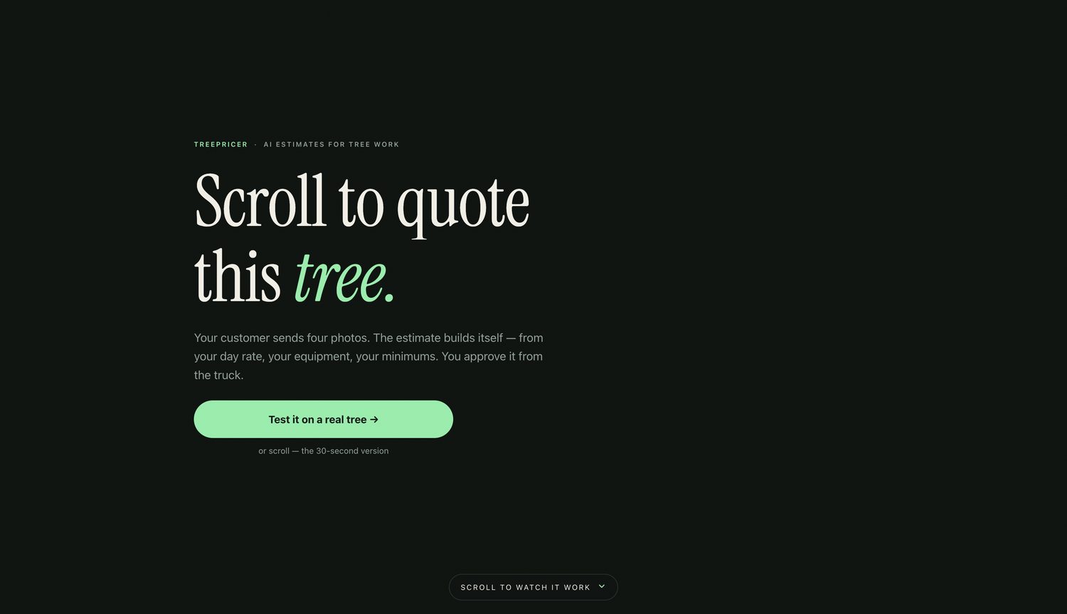 treepricer.com — website built by Vantix